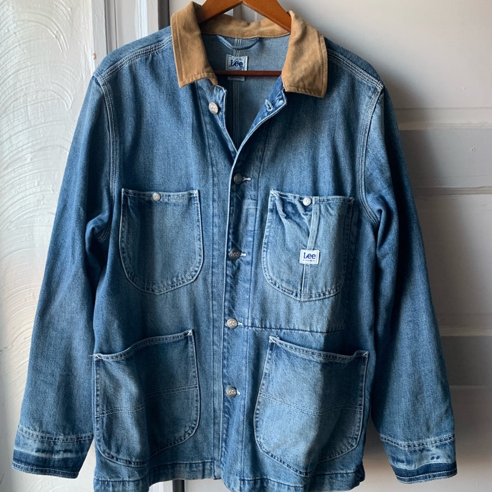 Lee Heritage Corduroy Collar Chore Coat - M - Medium Blue